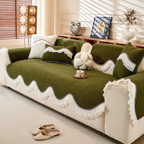 HKM-686675 Universal Non-Slip Sofa Cover Cloth in Solid Color, Multiple Sizes Available