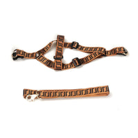 HKM-6867005 Dog Leash and Collar Set - Polyester with Letter Pattern, Available in Various Sizes