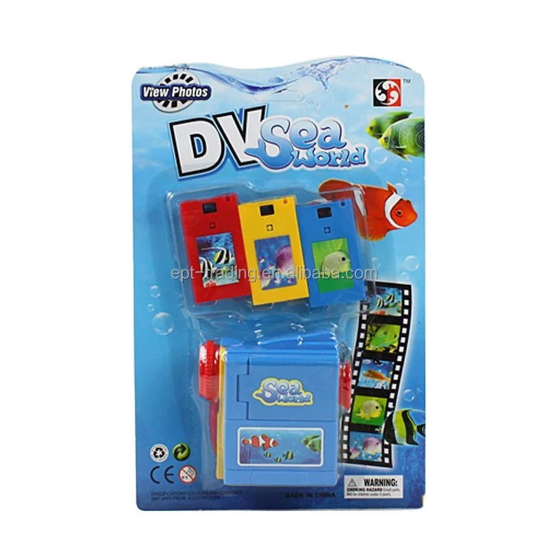 HKM-686739 Mini Camera Toy for Kids - Educational Early Learning Viewer with Sea View Photos, Ideal for Ages 2-4