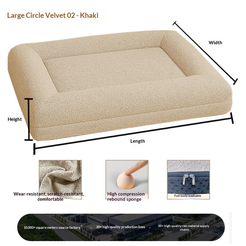 HKM-6869053 Extra-Thick Removable and Washable All-Season Dog Sofa Bed with Plush Sleeping Mat
