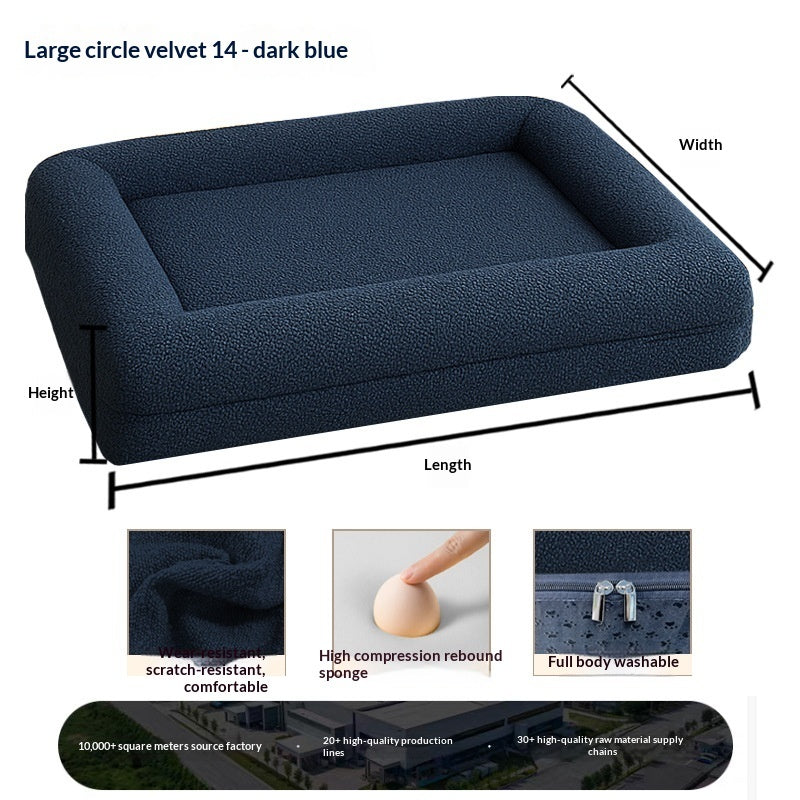 HKM-6869053 Extra-Thick Removable and Washable All-Season Dog Sofa Bed with Plush Sleeping Mat