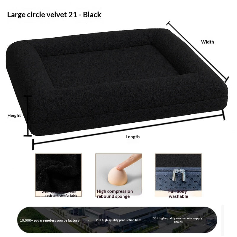 HKM-6869053 Extra-Thick Removable and Washable All-Season Dog Sofa Bed with Plush Sleeping Mat