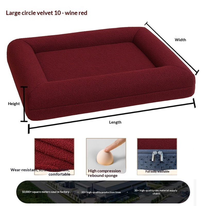 HKM-6869053 Extra-Thick Removable and Washable All-Season Dog Sofa Bed with Plush Sleeping Mat