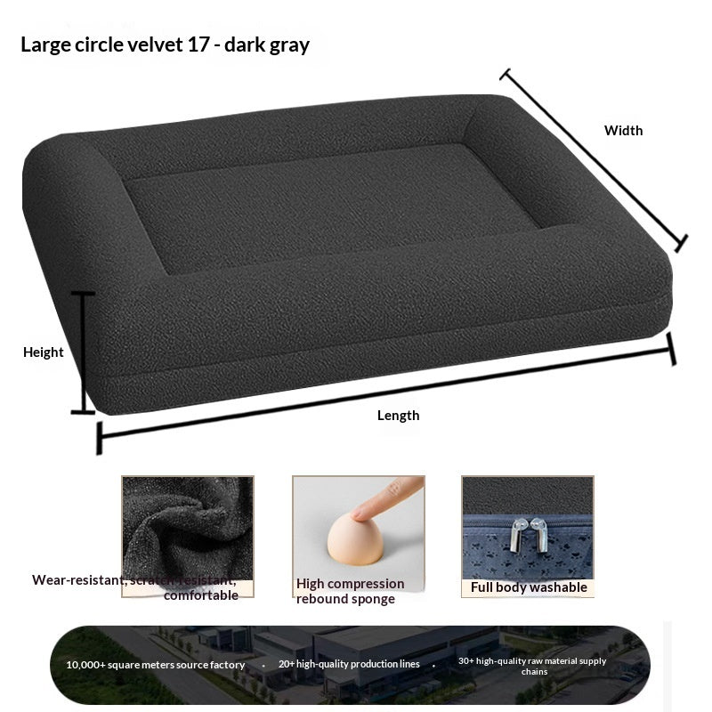 HKM-6869053 Extra-Thick Removable and Washable All-Season Dog Sofa Bed with Plush Sleeping Mat