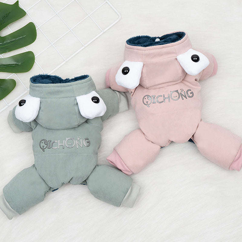 HKM-6869181 Cozy Blue Polyester Pet Clothing for Small Dogs and Cats