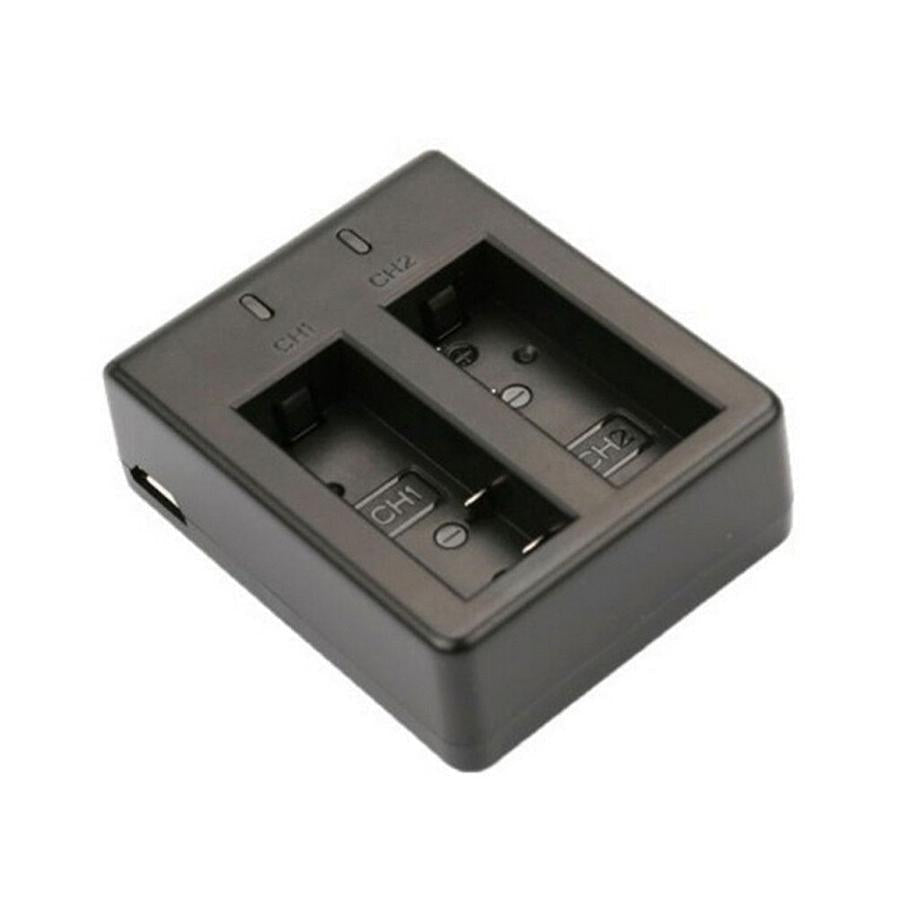 HKM-686995 Dual Charger for EKEN H9 H9R H3R H8PRO H8R & SJCAM SJ4000 SJ5000 - Compact 1050mAh Battery Charging Station