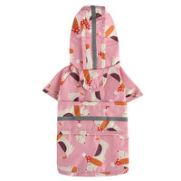 HKM-6870461 Reflective Cartoon Dog Rain Poncho for Pets - Various Colors & Sizes Available
