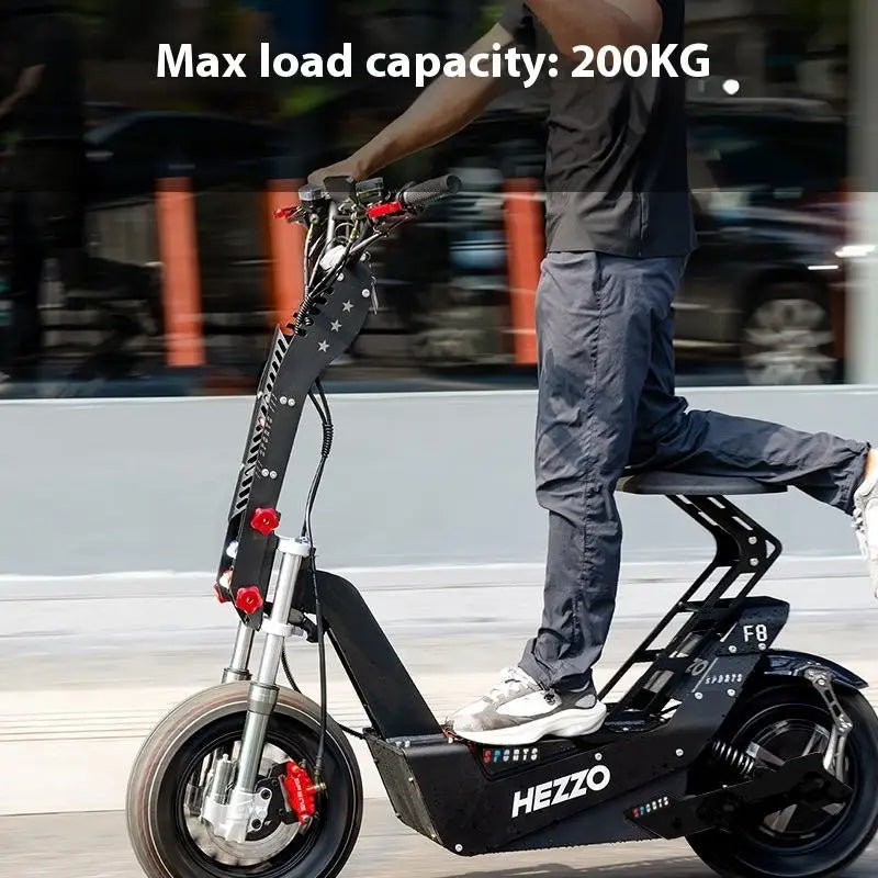 HKM-687123 8000W 72V 50Ah Electric Scooter - 150km Range, 100km/h Max Speed, 16 Inch Off-Road Tires, Foldable, Waterproof