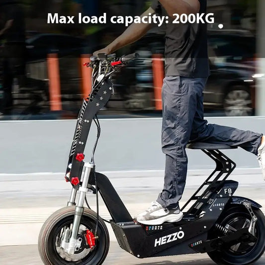 HKM-687123 8000W 72V 50Ah Electric Scooter - 150km Range, 100km/h Max Speed, 16 Inch Off-Road Tires, Foldable, Waterproof
