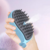 HKM-6872253 3-in-1 Whale-Shaped Cat Steam Brush for Grooming, De-Shedding, and Massage