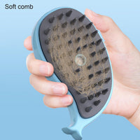 HKM-6872253 3-in-1 Whale-Shaped Cat Steam Brush for Grooming, De-Shedding, and Massage