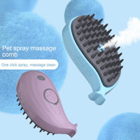 HKM-6872253 3-in-1 Whale-Shaped Cat Steam Brush for Grooming, De-Shedding, and Massage
