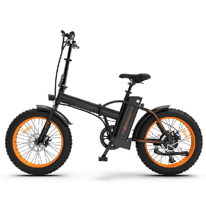 HKM-687251 Fat Tire Folding Electric Bike with Rear Hub Motor, 36V 500W, Removable 13Ah Battery, 7 Speed Gear System