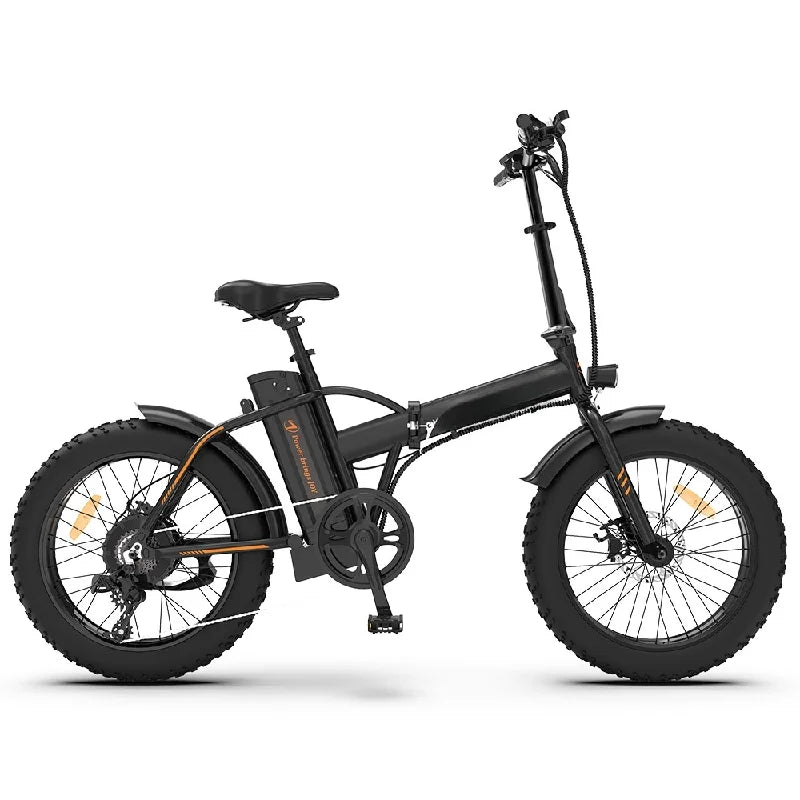 HKM-687251 Fat Tire Folding Electric Bike with Rear Hub Motor, 36V 500W, Removable 13Ah Battery, 7 Speed Gear System