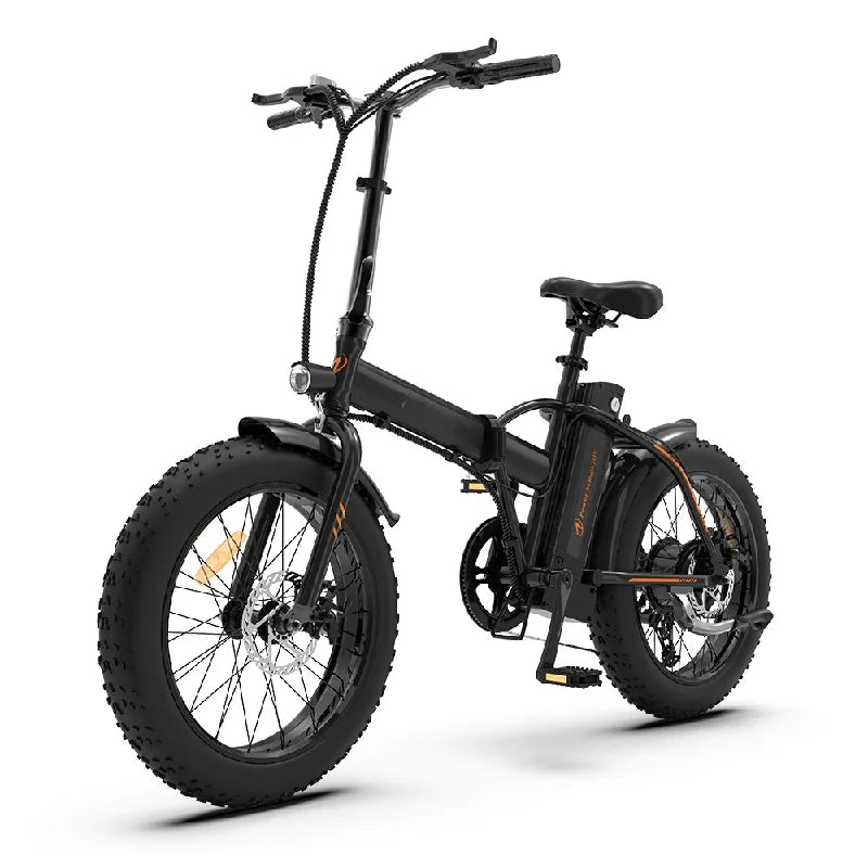 HKM-687251 Fat Tire Folding Electric Bike with Rear Hub Motor, 36V 500W, Removable 13Ah Battery, 7 Speed Gear System