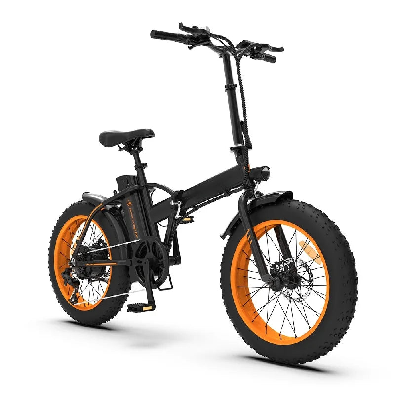 HKM-687251 Fat Tire Folding Electric Bike with Rear Hub Motor, 36V 500W, Removable 13Ah Battery, 7 Speed Gear System