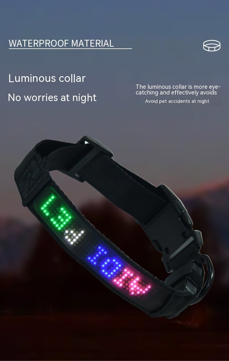 HKM-6872765 Smart LED Dog Harness with Mobile App Control and Customizable Tracking in Multiple Sizes