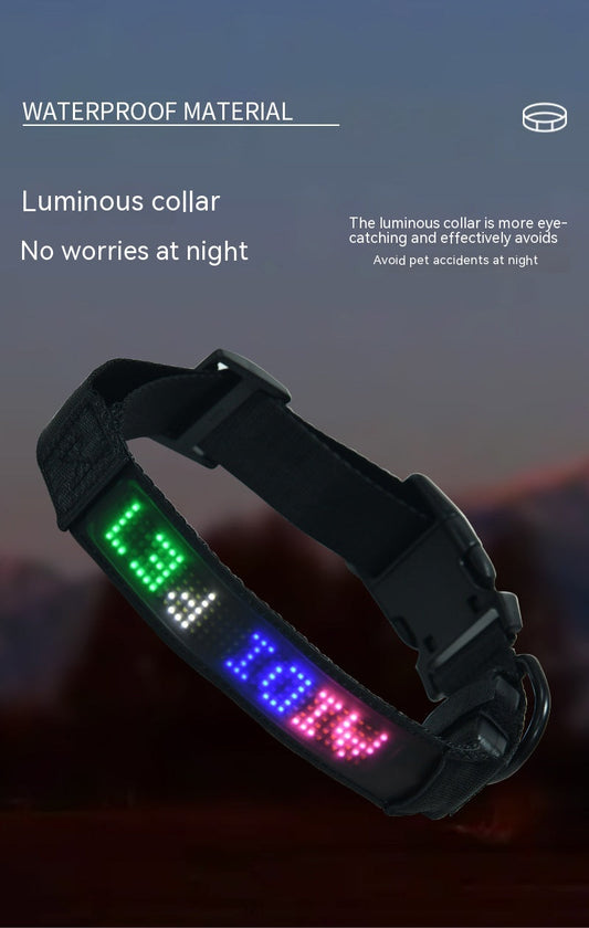 HKM-6872765 Smart LED Dog Harness with Mobile App Control and Customizable Tracking in Multiple Sizes