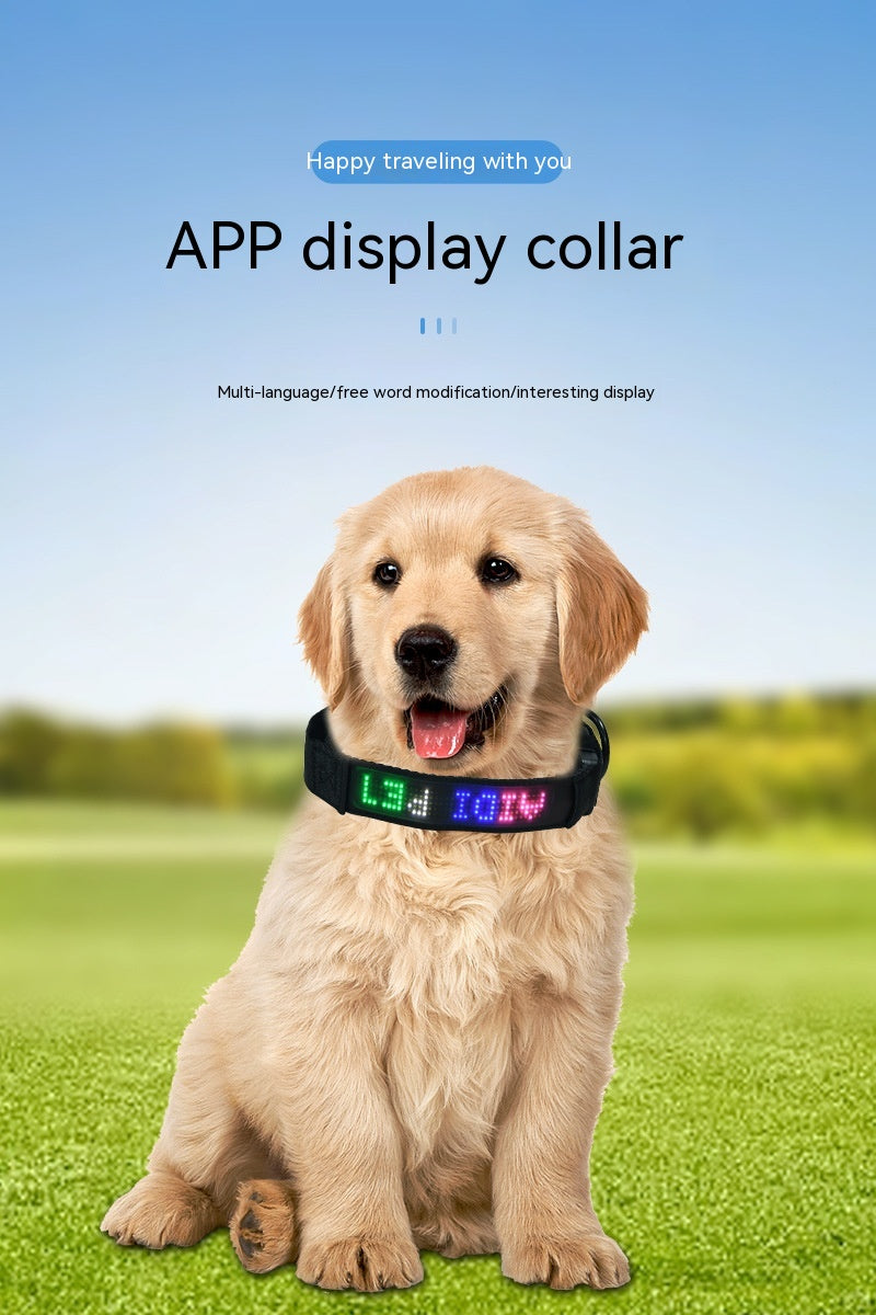 HKM-6872765 Smart LED Dog Harness with Mobile App Control and Customizable Tracking in Multiple Sizes
