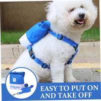 HKM-6873021 Adjustable Dog Backpack Harness for Small Pets - Portable Travel Bag with Leash for Outdoor Adventures
