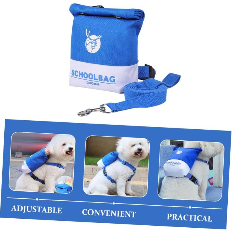 HKM-6873021 Adjustable Dog Backpack Harness for Small Pets - Portable Travel Bag with Leash for Outdoor Adventures