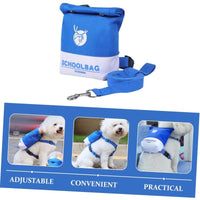 HKM-6873021 Adjustable Dog Backpack Harness for Small Pets - Portable Travel Bag with Leash for Outdoor Adventures