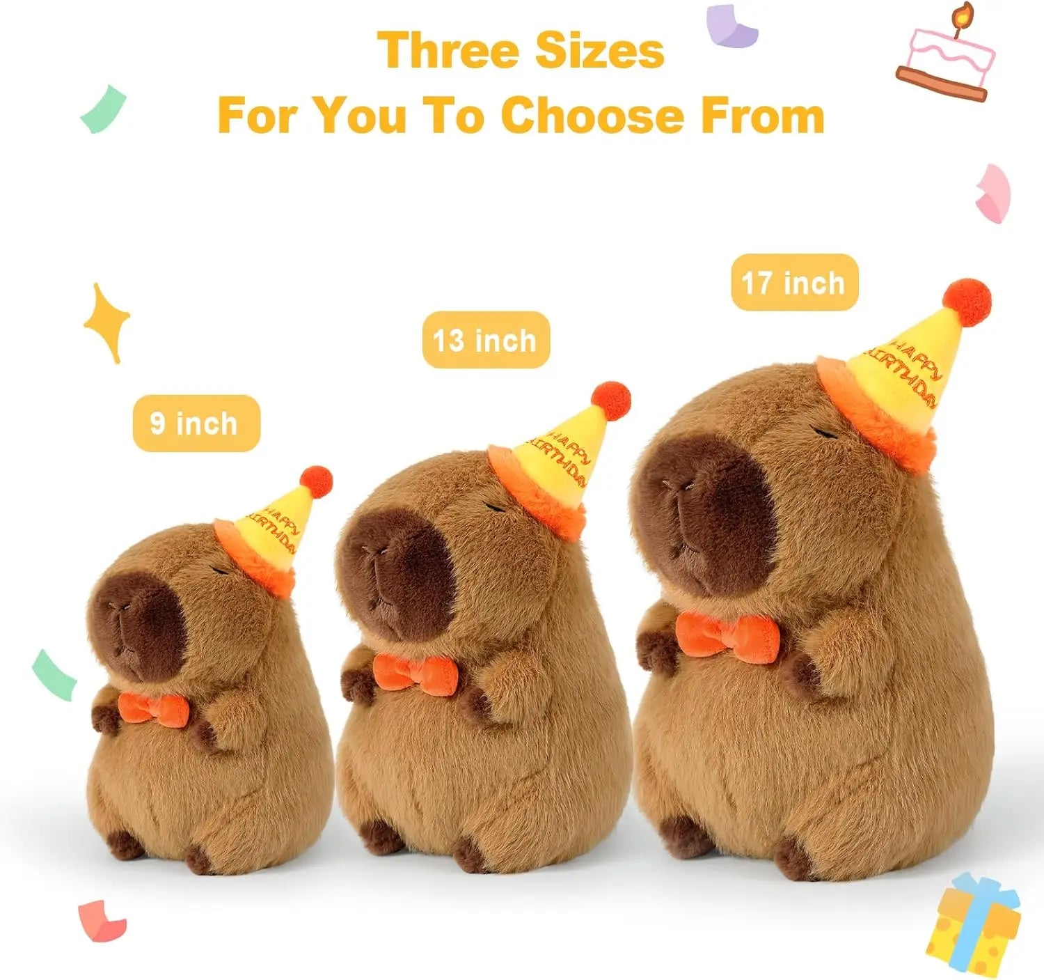 HKM-687379 Cute 13 Inch Capybara Plush Stuffed Animal Toy for Babies and Kids