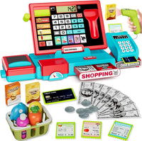 HKM-687443 EPT 52PCS Toy Cash Register with Electronic Sounds for Kids Indoor Pretend Play