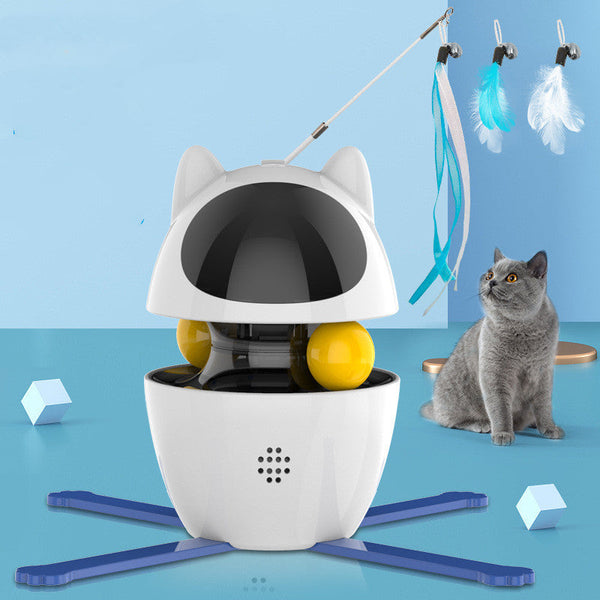 HKM-6874557 Automatic Smart Cat Toy with Spill Ball and Telescopic Rod Set