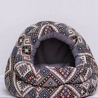 HKM-6874813 Cozy Flannel and Fluff Nest Bed for Small Dogs and Cats - Multiple Sizes Available