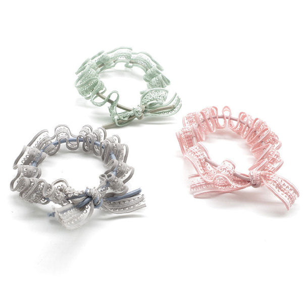 HKM-687507 Lace Knotted Geometric Hair Circle in Multiple Colors for Women