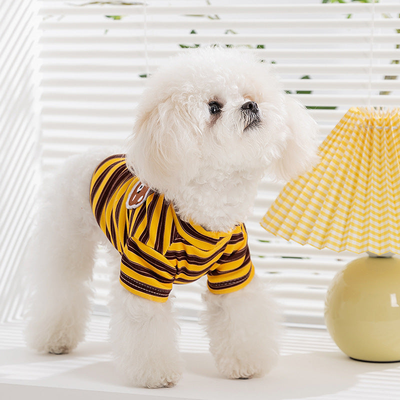 HKM-6875325 Striped Seasonal Pet T-Shirts for Small and Medium Dogs and Cats