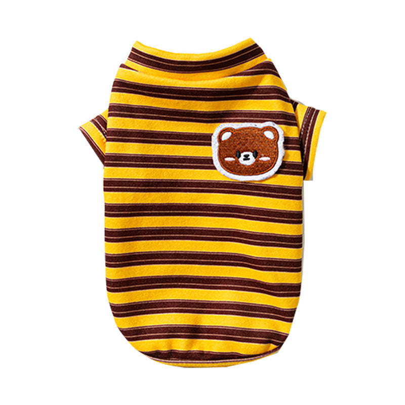 HKM-6875325 Striped Seasonal Pet T-Shirts for Small and Medium Dogs and Cats