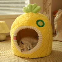 HKM-6875581 Cozy Pineapple Pet Nest for Cats and Small Animals