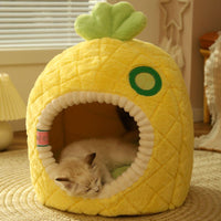 HKM-6875581 Cozy Pineapple Pet Nest for Cats and Small Animals