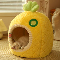 HKM-6875581 Cozy Pineapple Pet Nest for Cats and Small Animals