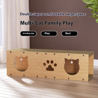 HKM-6875837 Corrugated Vertical Pet Toy Tunnel - Wear-resistant Brown Design, 100x0.24cm & 100x0.3cm