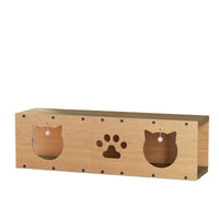 HKM-6875837 Corrugated Vertical Pet Toy Tunnel - Wear-resistant Brown Design, 100x0.24cm & 100x0.3cm