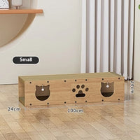 HKM-6875837 Corrugated Vertical Pet Toy Tunnel - Wear-resistant Brown Design, 100x0.24cm & 100x0.3cm