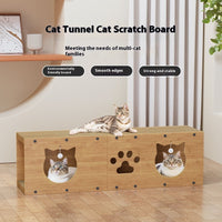 HKM-6875837 Corrugated Vertical Pet Toy Tunnel - Wear-resistant Brown Design, 100x0.24cm & 100x0.3cm