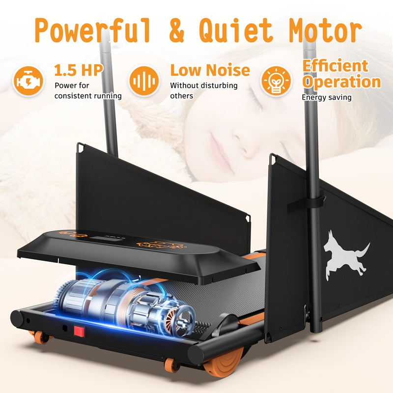 HKM-6876221 Small to Medium Dog Treadmill with Adjustable Speed and Built-in Programs for Pet Fitness