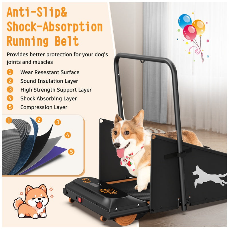 HKM-6876221 Small to Medium Dog Treadmill with Adjustable Speed and Built-in Programs for Pet Fitness