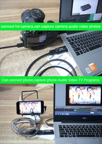 HKM-687763 HDMI Video Capture Card for 4K Input and 1080P Output, USB 3.0 Compatible with Windows, Linux, Android, and MacOS