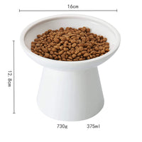 HKM-6878013 Elevated Ceramic Cat Food and Water Bowls, Whisker-Friendly Design, Lead and Cadmium Free