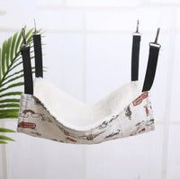 HKM-6878141 Cozy Cat & Small Dog Hammock Swing with Cashmere Lining and Stainless Steel Hooks