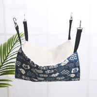 HKM-6878141 Cozy Cat & Small Dog Hammock Swing with Cashmere Lining and Stainless Steel Hooks