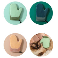 HKM-687827 2-in-1 Floating Pet Grooming Gloves for Dog and Cat Hair Removal and Bath Massage - Blue, Pink, Green