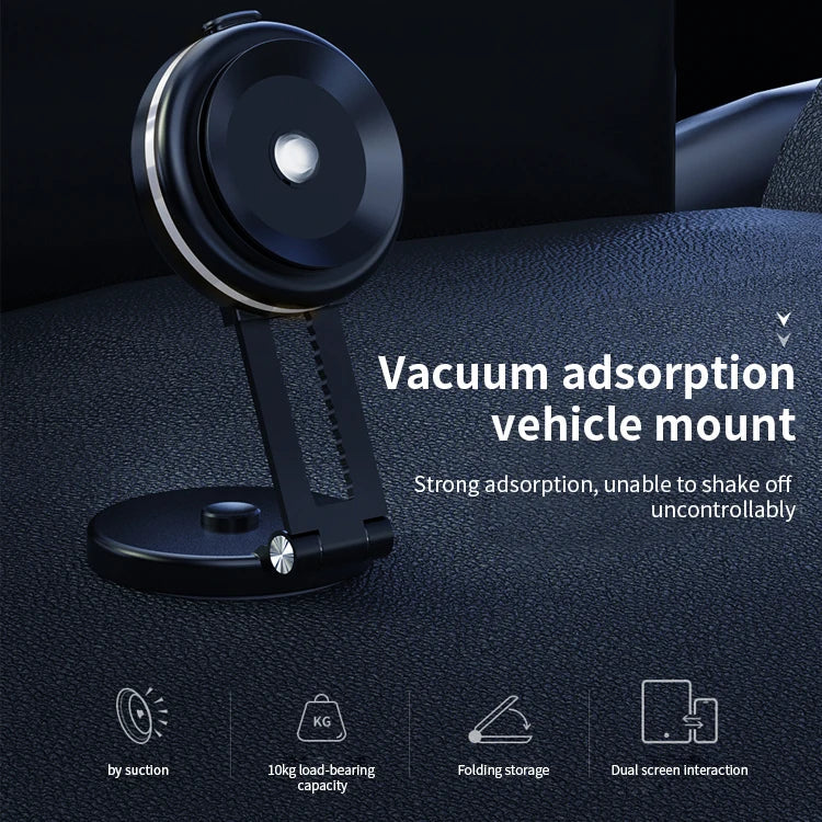HKM-687827 360 Degree Rotating Wireless Car Phone Holder with 10W Fast Charging and Vacuum Suction Mount