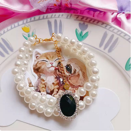 HKM-6879165 Elegant Cat Necklace with Water Drop Pendant in Assorted Styles and Sizes