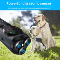 HKM-6879805 Handheld Ultrasonic Dog Repellent Trainer with Light for Bark Control and Anti-Bite Protection